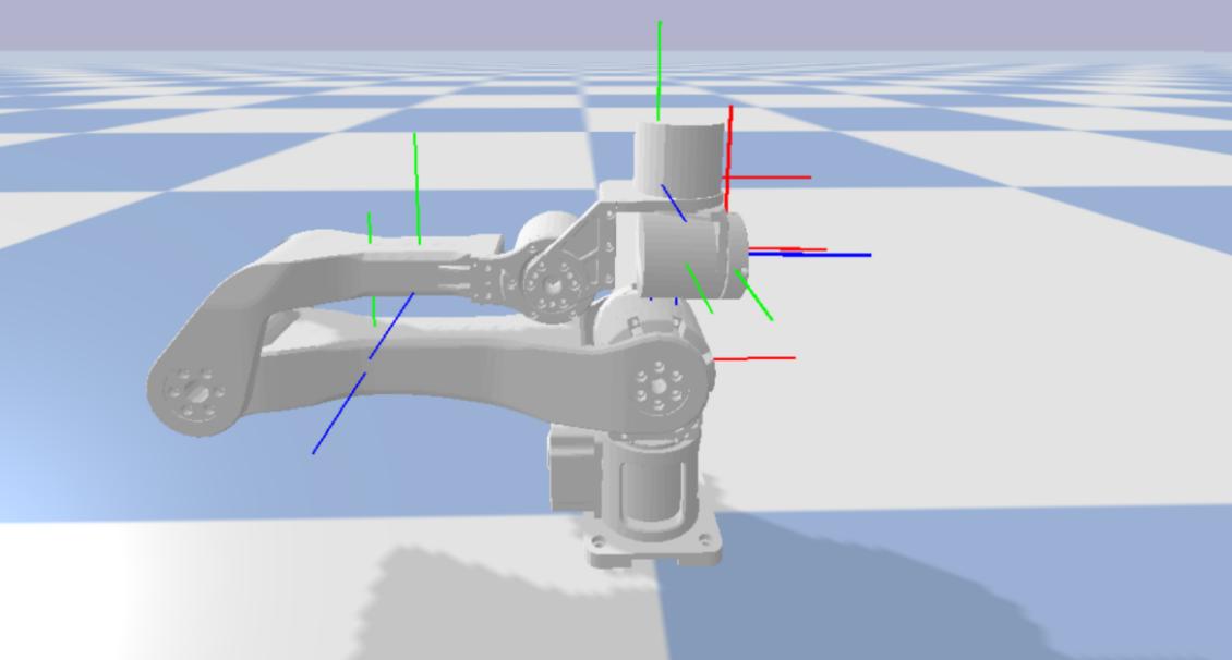 URDF visualization of the MakerMods Metal Arm